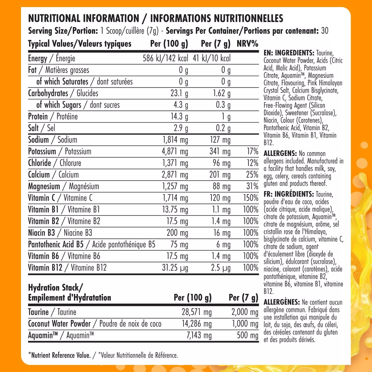 BodyFuel Hydration Powder – Electrolyte Mix (30 Servings)