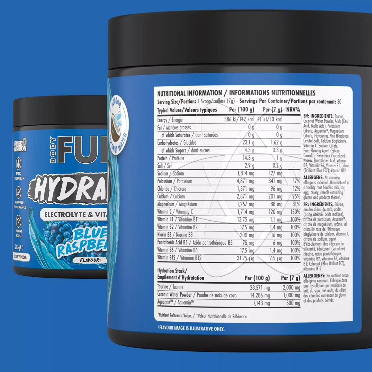 BodyFuel Hydration Powder – Electrolyte Mix (30 Servings)