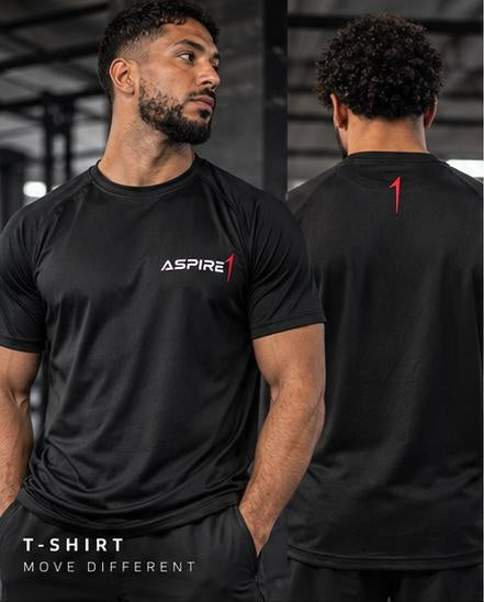 Aspire1 Tech T lookbook — front and back, Move Different