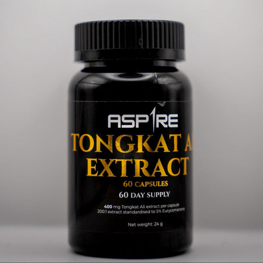 Aspire1 Tongkat Ali Root Extract Capsules - 60 capsule bottle, front view