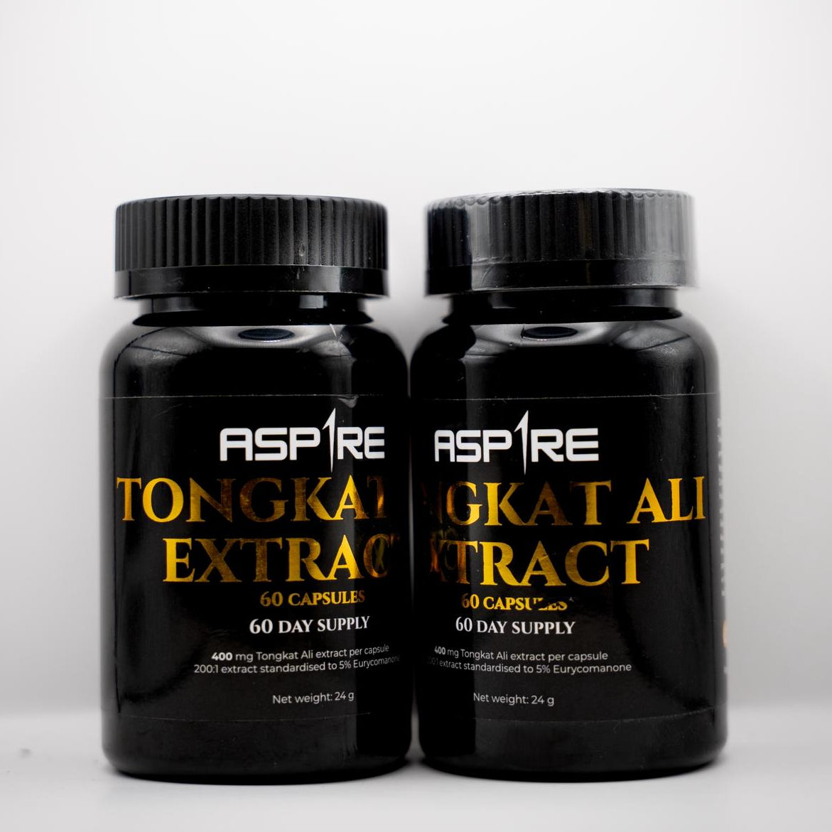 Aspire1 Tongkat Ali Root Extract Capsules - product label and ingredient details