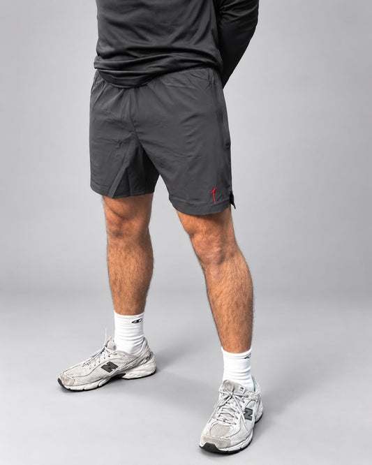 Aspire1 Training Shorts, front view with red 1 detail