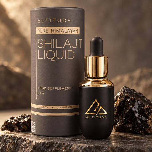 Altitude Pure Himalayan Shilajit Liquid 30ml with its packaging tube