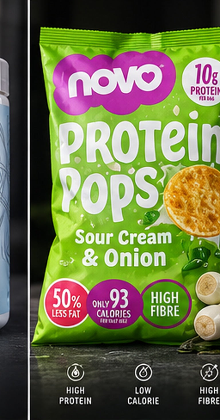 NOVO Protein Pops, Sour Cream and Onion, 10g protein per bag