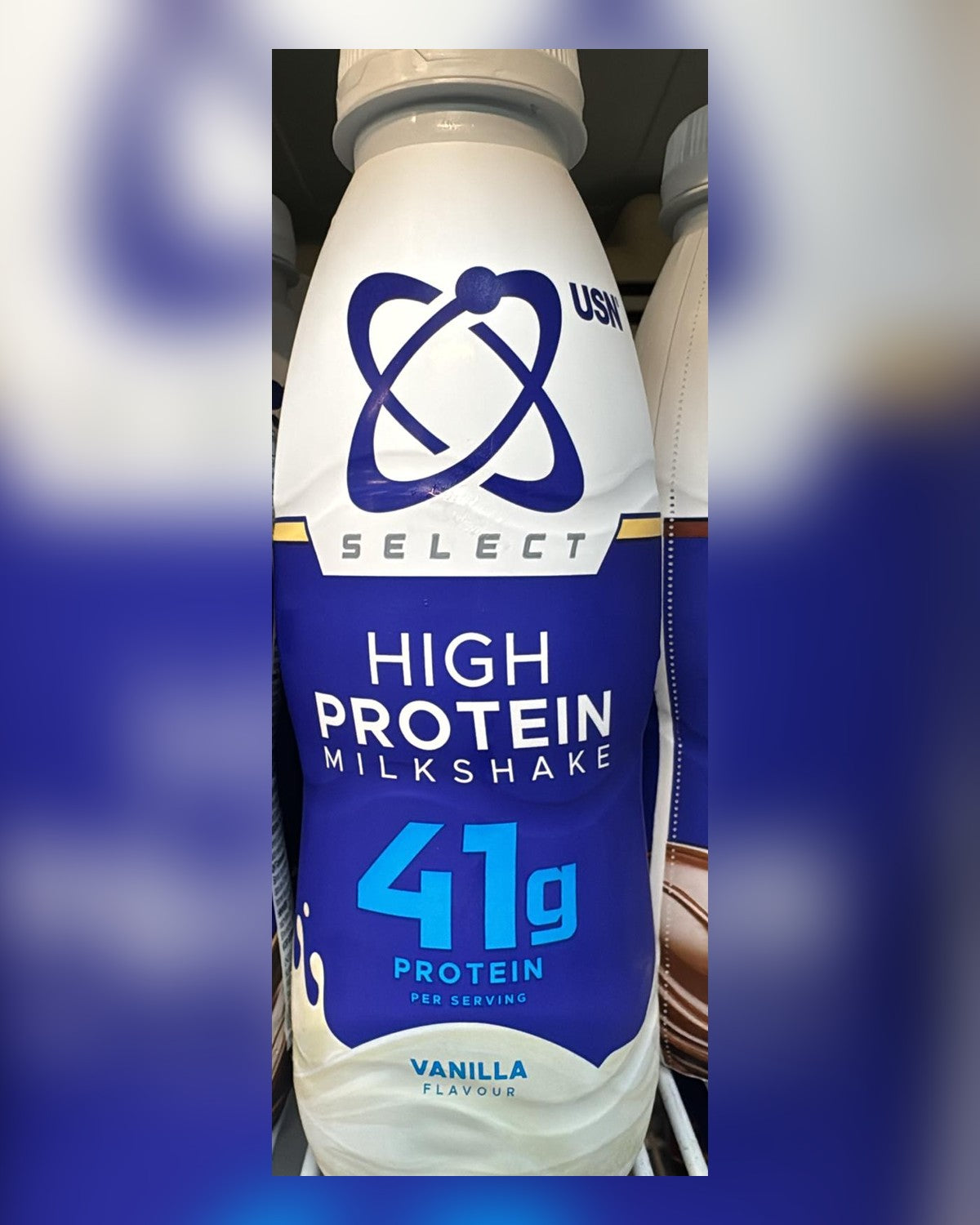 USN Select High Protein Milkshake, Vanilla, 41g protein, 500ml